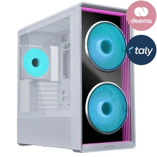 Lian li lancool 217 inf mid tower atx gaming case - white 3 fans included